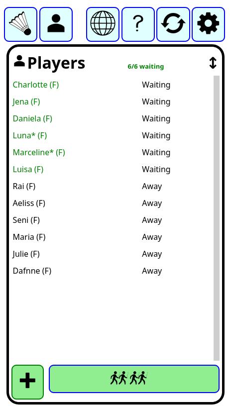player list